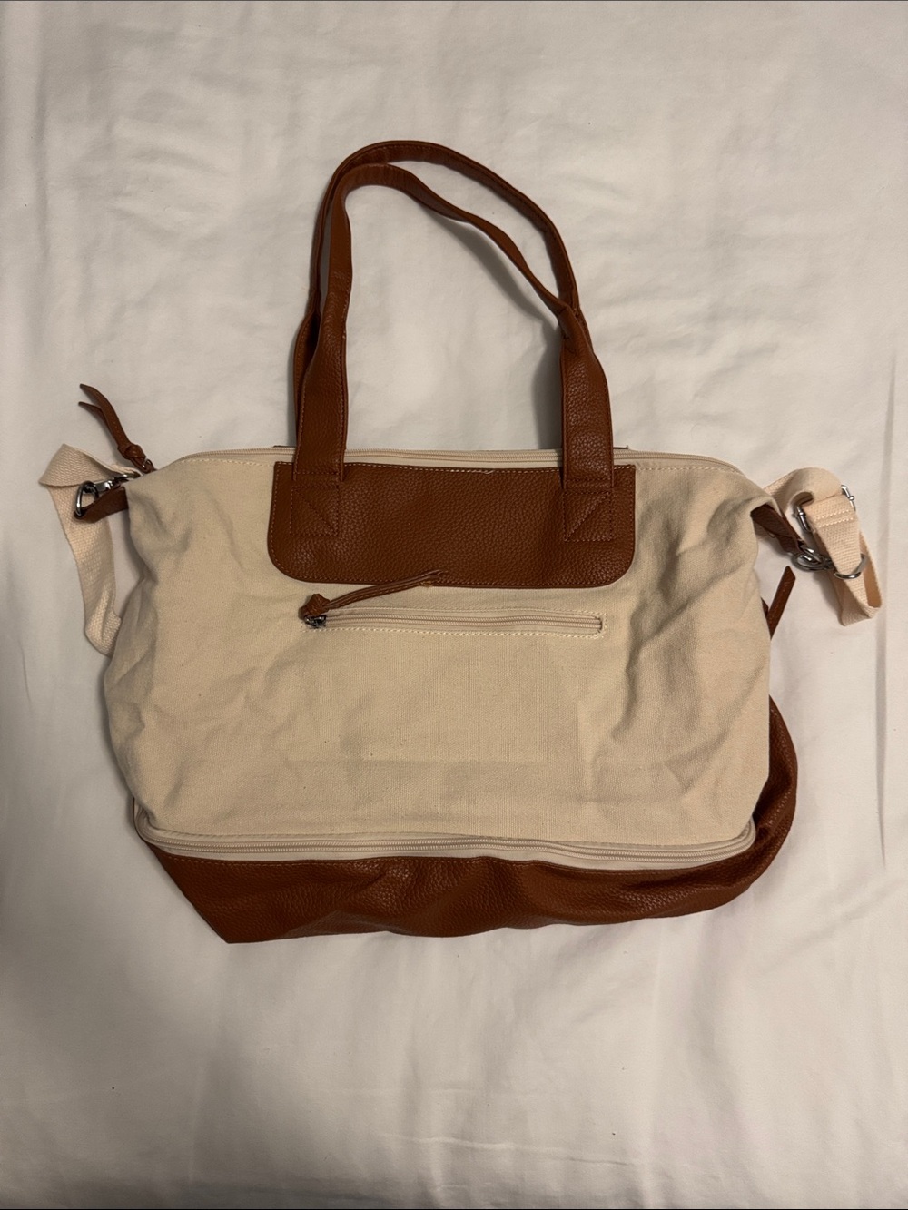 Graf Lantz Canvas and Leather Weekender Tote Bag